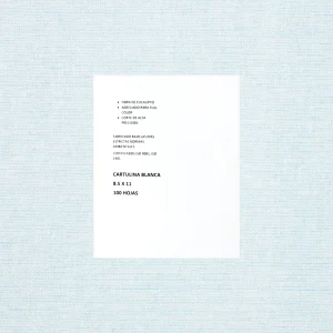 Block De Cartulina Blancas 8.5X11" 100H