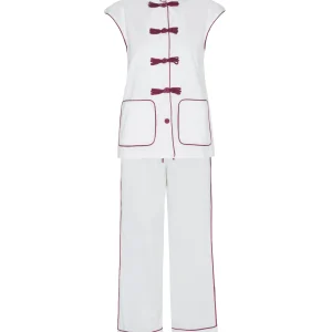 PIJAMA CON RIBETE SIN MANGAS