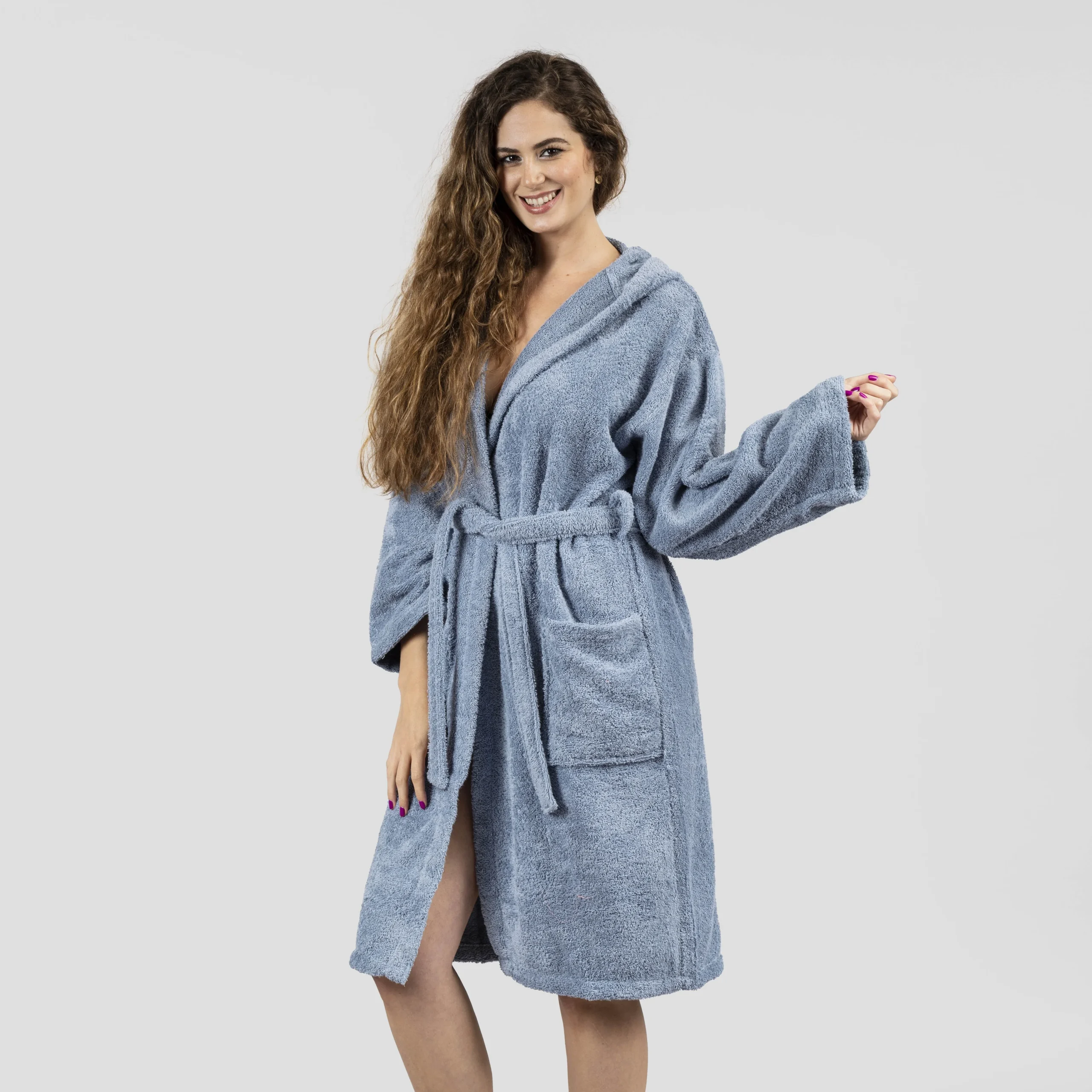 Albornoz capucha 450gr Unisex - Imagen 6