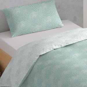 Capa de edredão algodão Katy verde tiffany