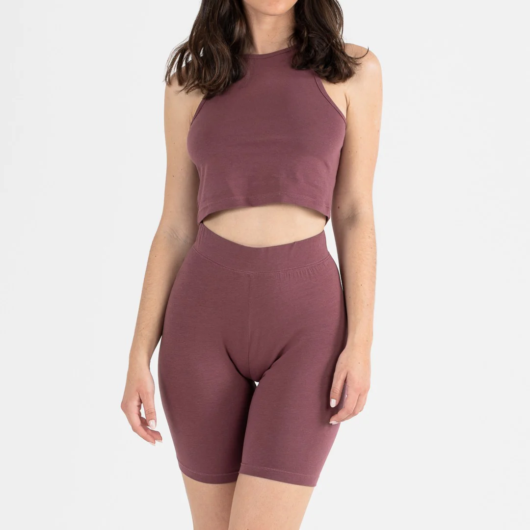 Conjunto deportivo culotte mujer berenjena - Imagen 4