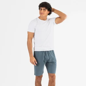 Conjunto deportivo corto hombre blanco - menta