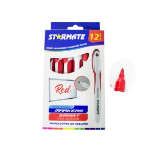 Marcadores Para Pizarra Rojo 12PCS