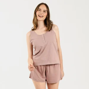 Conjunto deportivo short mujer malva