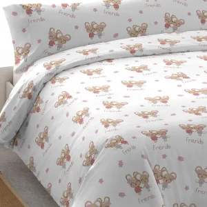 Capa de edredão algodão Friends rosa