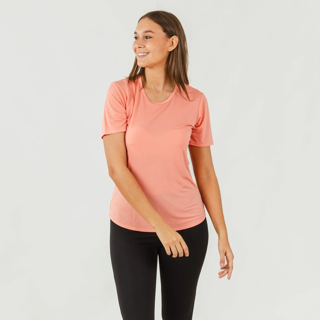 Conjunto deportivo leggings largo mujer naranja/negro - Imagen 3