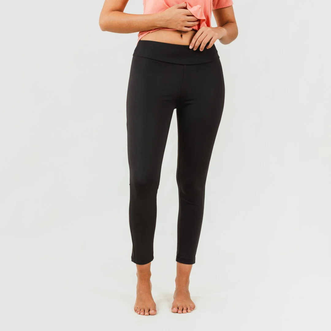 Conjunto deportivo leggings largo mujer naranja/negro - Imagen 5