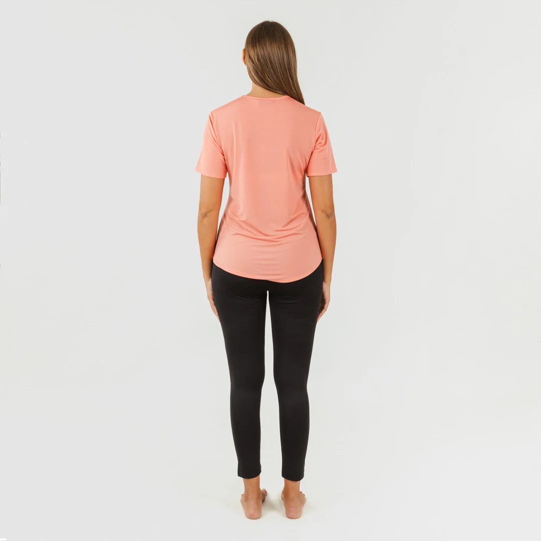 Conjunto deportivo leggings largo mujer naranja/negro - Imagen 7