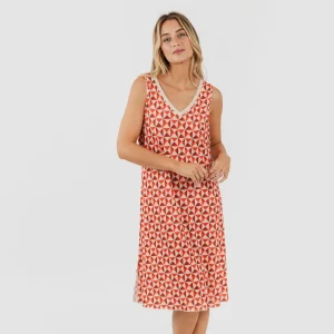 Vestido midi tirantes soft Tucson teja