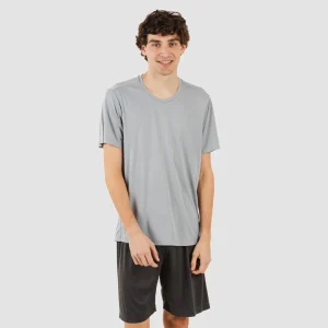 Conjunto deportivo corto tecnico hombre perla marengo