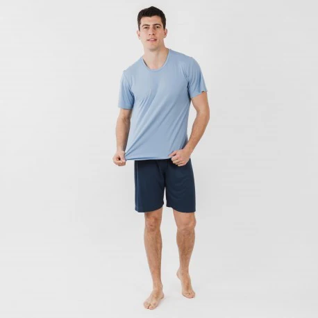 Conjunto deportivo corto tecnico hombre indigo marino - Imagen 7