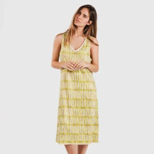 Vestido midi tirantes soft Lemonade verde lima