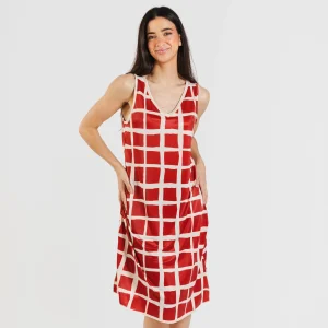 Vestido midi tirantes soft Naroa teja