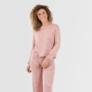 Pijama angorina liso rosa marsala