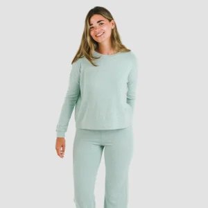 Pijama angorina liso verde tiffany