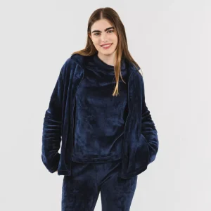 Sudadera terciopelo Azul Marino