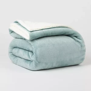 Manta Velvet Sherpa Verde Tiffany