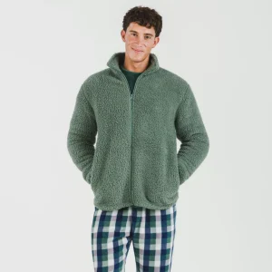 Sudadera sherpa hombre lisa