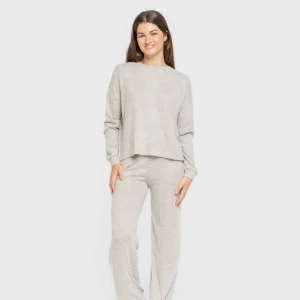 Pijama angorina liso gris