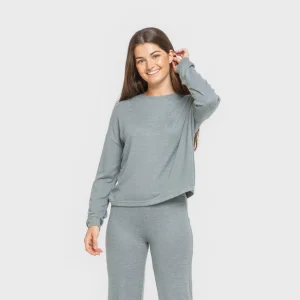 Pijama angorina liso verde francés