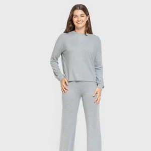 Pijama angorina liso índigo