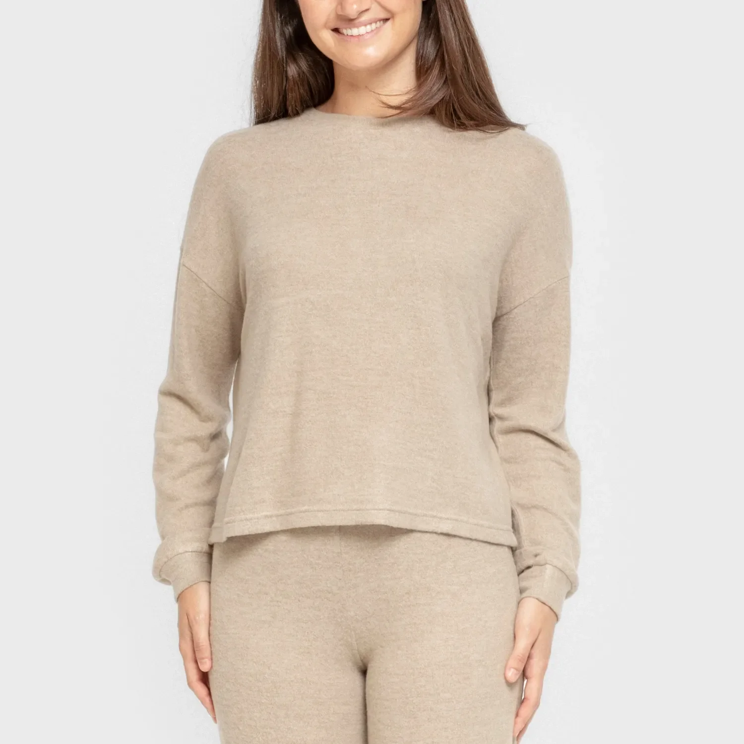 Pijama angorina liso arena - Imagen 3