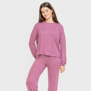 Pijama angorina liso berenjena