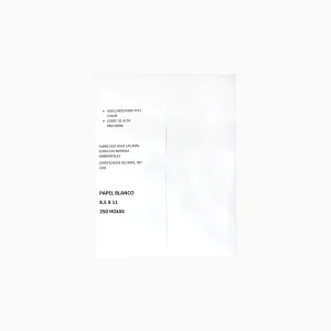 Block De Hojas Blancas 8.5X11" 250H