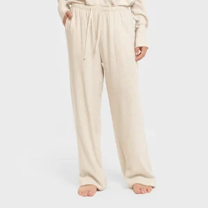 Pantalón largo lino mujer liso