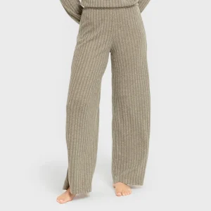 Pantalón largo ancho 4x2 canalé mujer