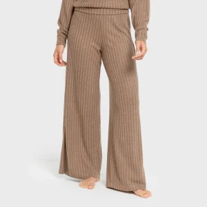 Pantalón largo ancho 4x2 canalé mujer