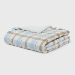 Manta sherpa Cuadro Noric celeste