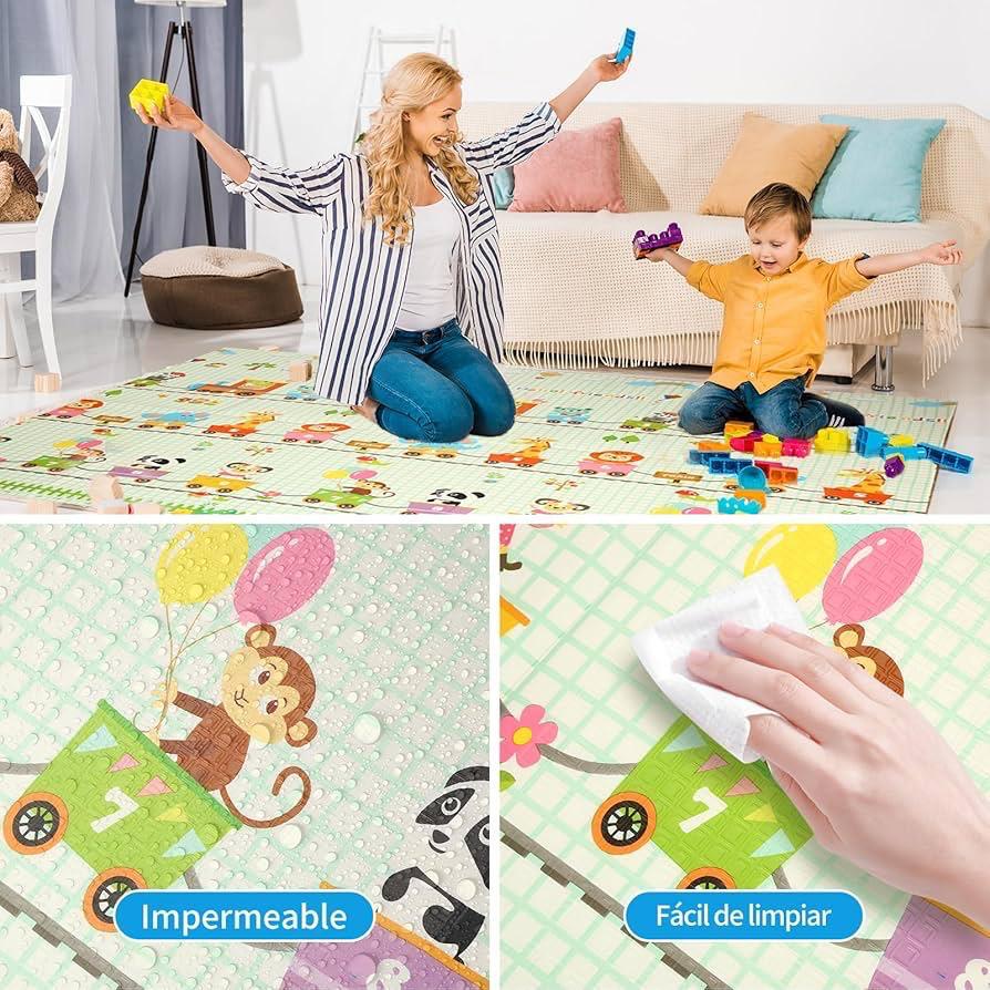 Alfombra antigolpes para bebé reversible